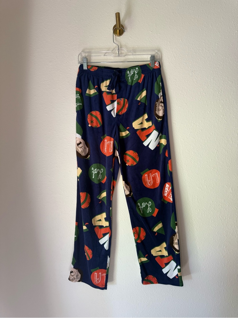 Elf Movie Buddy Christmas Pajama Pants size Small Navy Holiday Sleep Lounge